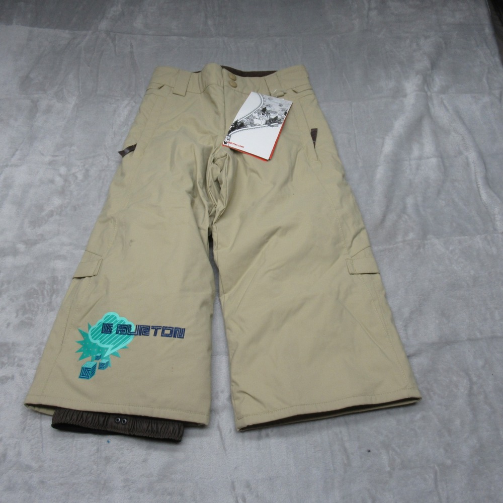 Burton Snow Pants Boys 3-4 XS Burlap Tan Waterproof Insulated‎ Standard $80 NEW
